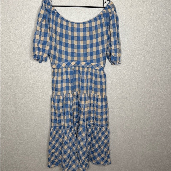 FRNCH Victoire Cutout Woven Gingham Dress - Picture 9 of 11